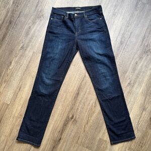 Banana Republic Premium Denim Dark Wash Girlfriend Jeans - Size 30 Long